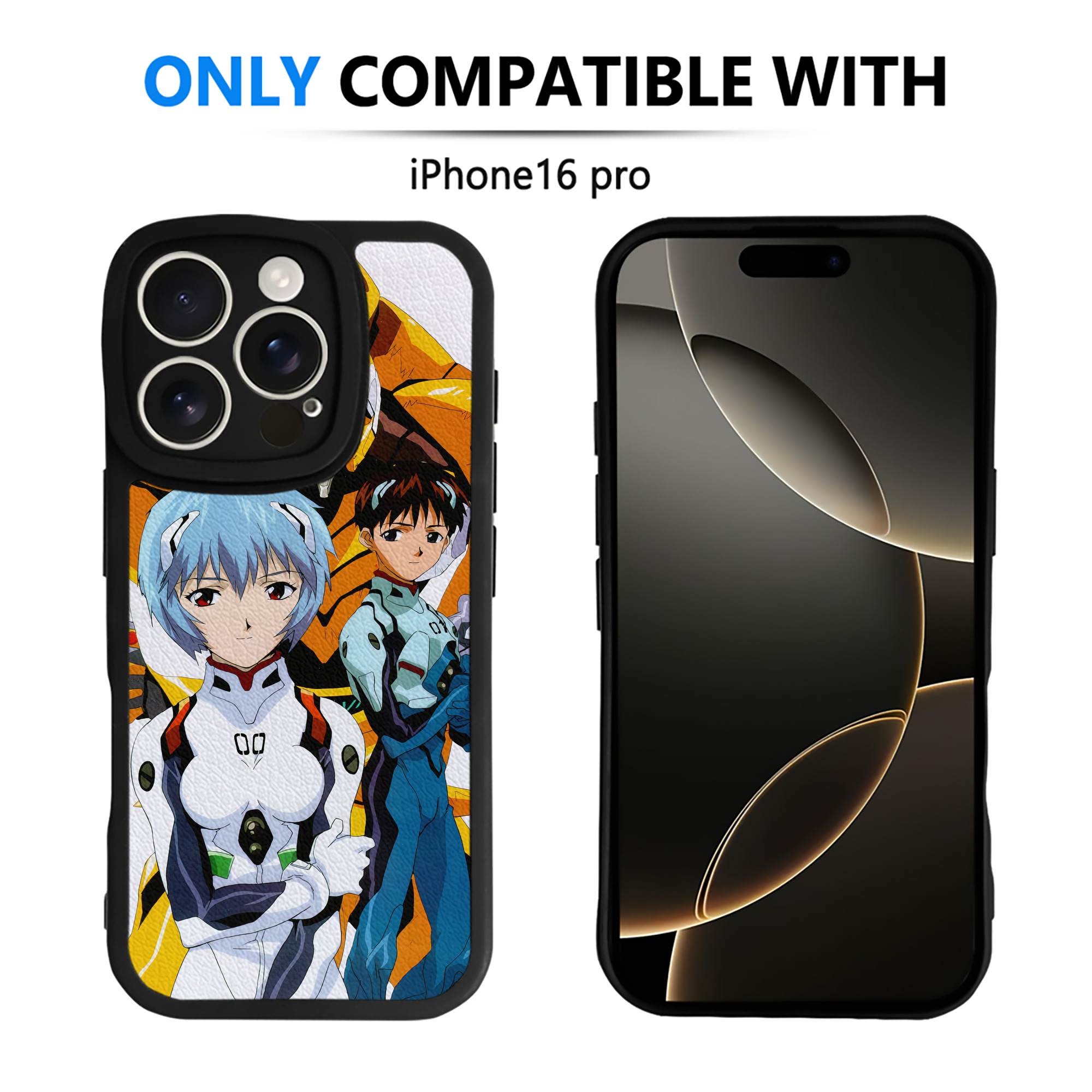 （画像用） EVA 新世紀エヴァンゲリオン 【iPhone 16シリーズ対応】シリコンスマホケース（レザー調） 材質：シリコン
